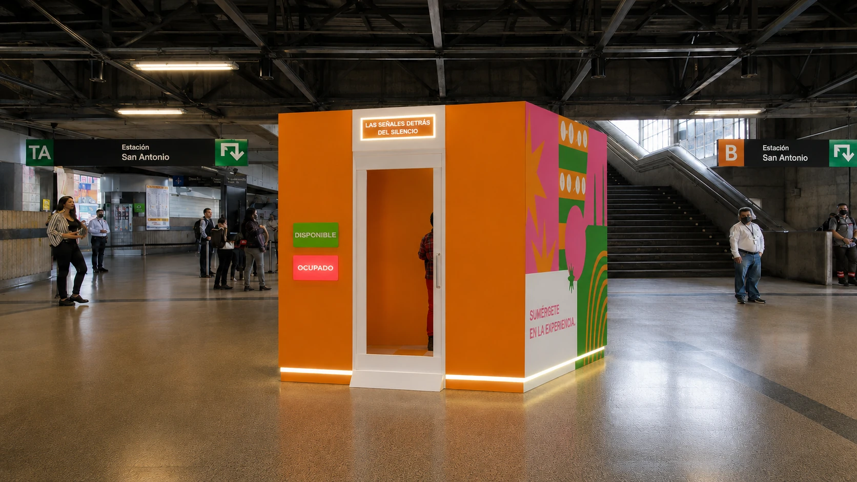 Mockup en el Metro