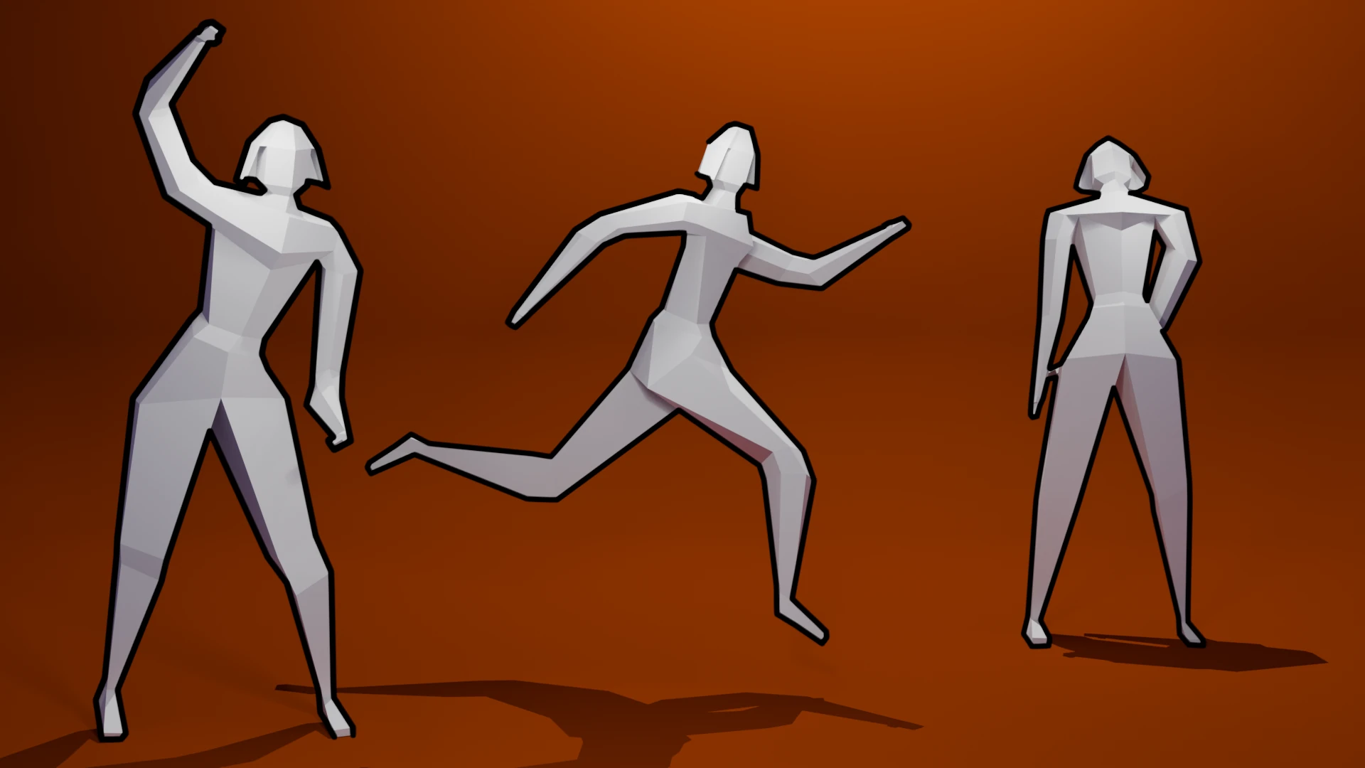 Poses en low poly